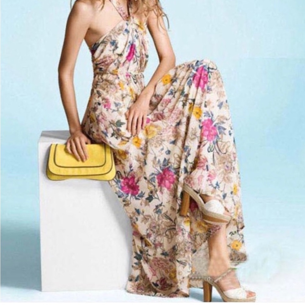 Floral chiffon maxi dress H&M